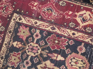 Old Northern Indian rug repaired on some places size: 6 x 4 ft.                    