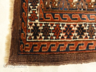 Antique Yomud Chuval Bagface from Turkestan
2'2"x 3'6"                          