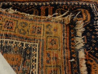 Antique Kurdish West Persian Bagface with Peacocks
1'8" x 1'10"                        