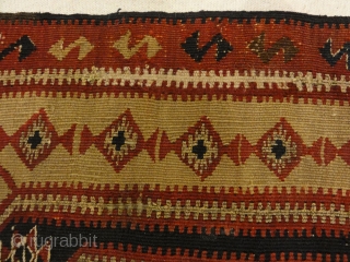 Rare Antique Yastik Woven with Metal Thread
1'6" x 2'2"                        