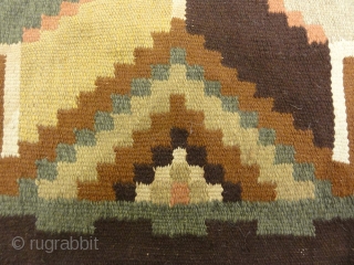 Antique Small Swedish Kelim Rug
1'6" x 1'8"                          