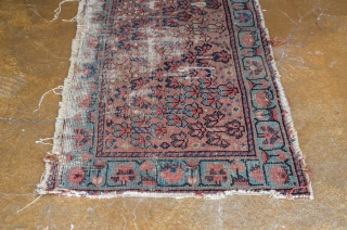 Antique Kurdish Juval

Woven Ca. 1870, Northwest Persia. This rug has a Bakhshayesh type weave and was designed with the finest hand-spun natural wool.

width:1'7"
length: 4'1"
rug category size: 3'x5' and smaller
dominant colors: Salmon &  ...