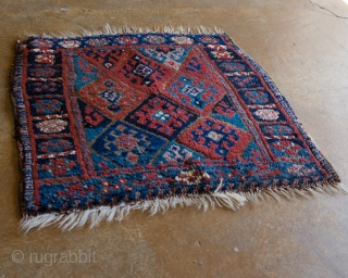 Antique Jaf Kurd

This is a world-class Kurdish bag face with full pile and soft, fat wool.
This Persian Kurd features the finest hand-spun natural wool

width: 1'7"
length: 1'9"
size category: 3'x5' and smaller
dominant colors: Red  ...