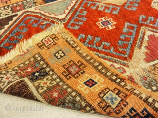 Rare Antique Konya rugs: 2’4” x 4’3” – Wool pile on wool foundation. Woven Ca. 1800.  west Anatolia

This small format Konya has saturated and magnificent colors, lustrous and soft wool, and  ...