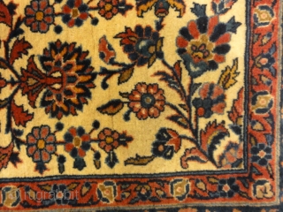 Antique Persian Wool Kashan Kork circa 19th Century Handspun Natural Dyed Wool Hand Made in Persia Genuine Woven Carpet Art

4'5" x 6''8"           