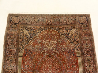 Antique Persian Mohtashar Kashan Tree of Life Rug Genuine Woven Carpet Art Intricate Detail Design Rugs and More Santa Barbara

4'4" x 4'6"           