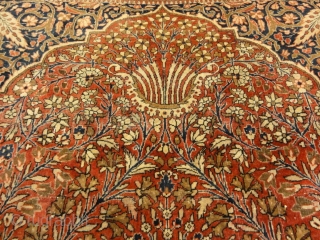 Antique Persian Mohtashar Kashan Tree of Life Rug Genuine Woven Carpet Art Intricate Detail Design Rugs and More Santa Barbara

4'4" x 4'6"           