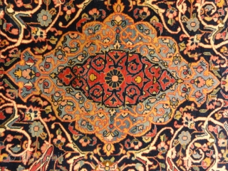 Antique Intricate Persian Kashan with Flower Medallion Santa Barbara

4'4" x 6'7"                      