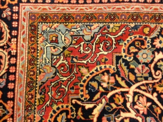 Antique Intricate Persian Kashan with Flower Medallion Santa Barbara

4'4" x 6'7"                      