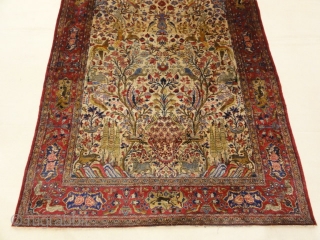 Fine Antique Silk Persian Kashan Tree of Life Rug Genuine Woven Carpet Art Intricate Santa Barbara Design Center Rugs and More

4'2" x 6'7"          