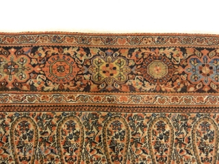 Rare Antique Dated Farahan with Botteh (Paisley) Pattern Genuine Woven Carpet Art

4'1" x 6'4"                   