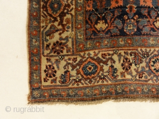 Antique Halvai Bijar Mid 19th Century Wool Foundation Rug - Size: 4' x 6'                   