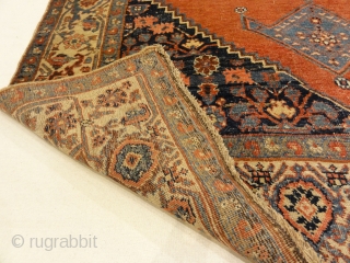 Antique Halvai Bijar Mid 19th Century Wool Foundation Rug - Size: 4' x 6'                   