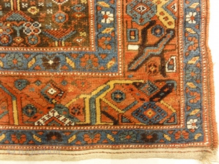 Antique West Persian Kurdish Rug  - Size: 4'6" x 8'                      