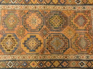 Antique North West Persian Kurdish Rug - Size: 4'2" x 6'6"                      