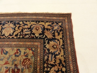 Antique Mohtashan Kashan Rug - Size: 4'6" x 7'                        