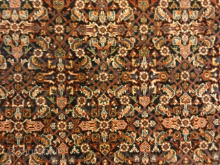 Rare Antique Persian Henna Flower Fine Herati Farahan - Size: 4 x 6'3"                    