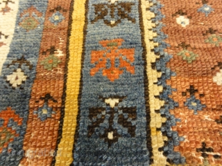 Antique Turkish Prayer Rug
A beautiful antique Turkish prayer rug. Used for religious rituals. A genuine and authentic piece of woven carpet art sold by the Santa Barbara Design Center.

3' x 4'3"  