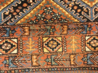 Antique Persian Afshar Rug Featuring Diamond Pattern
4' x 5'4"                        