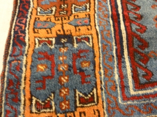 Antique Turkish Rare Prayer Rug, some synthetic color 
2'7" x 4'4"                      