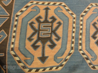 Antique Caucasian Avar Kelim Rug with Dragon and Phoenix
5'5" x 12'1"                      
