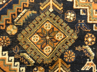 Beautiful Antique Persian Afshar Rug Circa 1880
5′ x 6′                        