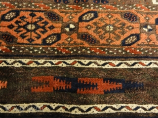 Antique Original Baluch with 3 Medallions and Unique Knotted Ends
3′ x 5’11”                     