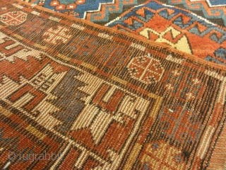 Antique Kazak Rug Circa 1880
3’11” x 6’7″                          