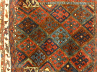 Antique Persian Jaf Kurd Rug Circa 1880 
1'7" x 2'                       