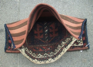 Baluch bag complete, striped kilim back, 43 x 38 cm                       