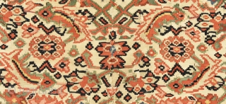 The Kurds of Senna produce kilim of very sophisticated construction. Their rugs have easily identifying characteristics : fields of repeating floral pattern, cotton warps and wool weft, very fine slitweave with extra  ...