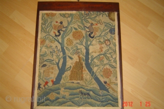 Antique Needlework/pictural
size:58cmx47cm
Wool/erly 17century
Pazyryk antique Amsterdam                            