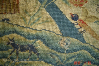 Antique Needlework/pictural
size:58cmx47cm
Wool/erly 17century
Pazyryk antique Amsterdam                            