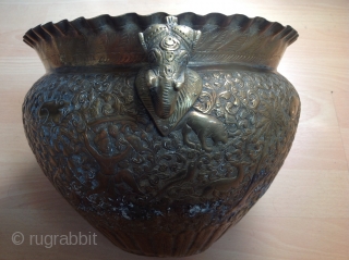 Antique Indian bowl
26cm diameter x21 h                           