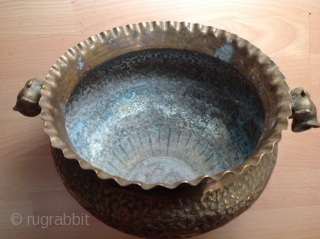 Antique Indian bowl
26cm diameter x21 h                           