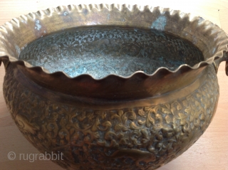 Antique Indian bowl
26cm diameter x21 h                           