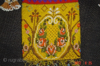 19e century double sided very fine beadwork
money? purse/bag 25cm x 14cm
pazyryk antique                     