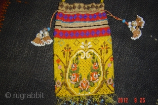 19e century double sided very fine beadwork
money? purse/bag 25cm x 14cm
pazyryk antique                     