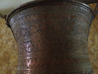 19TH CENTURY Brass/copper
Bucket
30cmx28cm  from ?                           