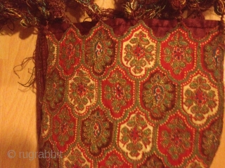 Antique gold/silk thread embroidered Bag/purse
Termeh, 22cmx14cm                           