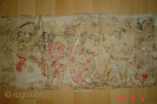 Antigue painted indonesian textile
150cmx27cm
pazyryk antigue
Amsterdam holland                           