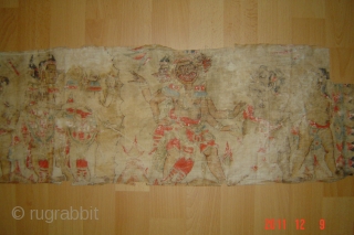 Antigue painted indonesian textile
150cmx27cm
pazyryk antigue
Amsterdam holland                           