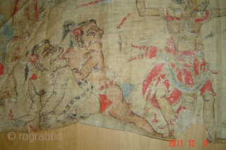 Antigue painted indonesian textile
150cmx27cm
pazyryk antigue
Amsterdam holland                           