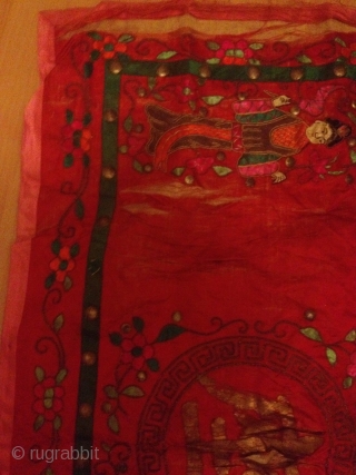 Antique china silk needle work
215cmx57cm                            