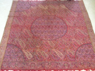 Antique kashmir moon shawl 18 century                           