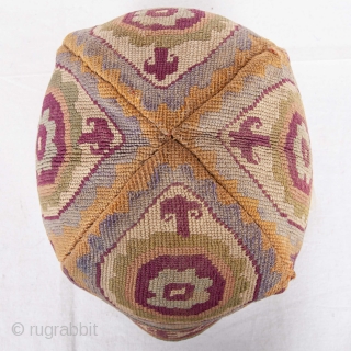 Iroki ( cross stitch ) Hat from Uzbekistan , late 19th C.
                     