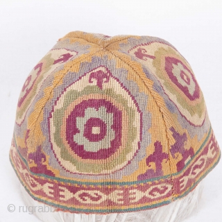 Iroki ( cross stitch ) Hat from Uzbekistan , late 19th C.
                     