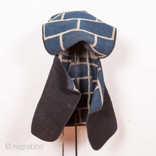 Japanese Quilted Indigo  Fireman's Hat
Early 20th C.
                         