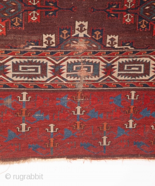 Turkmen Yomud Kepse Gul Main Rug with Red Elems
165 x 275 cm / 5'4'' x 9'0''                 