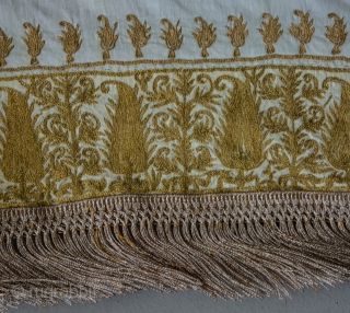 Unusual Textile  ( probably a head-scraf purchased in Daghestan)  240 x 71 cm                  